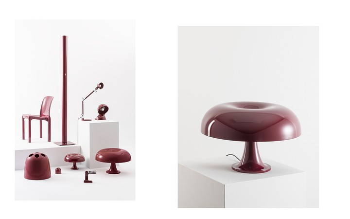 Nesso Table Lamp Ruby Red Collection by Artemide Lamps
